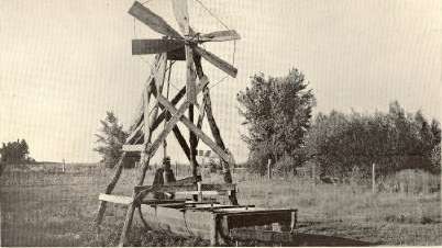 The Old Windmill at Work on a Lumberville Farm.