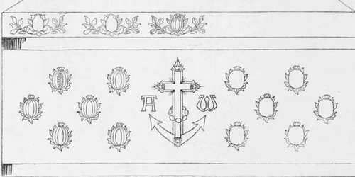 Altar Frontal and Superfrontal. Designed by Sarah Wynfield Rhodes.