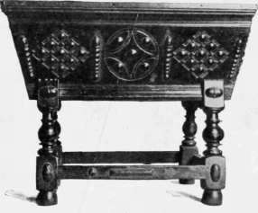 Carved Oak Flour Hutch.
