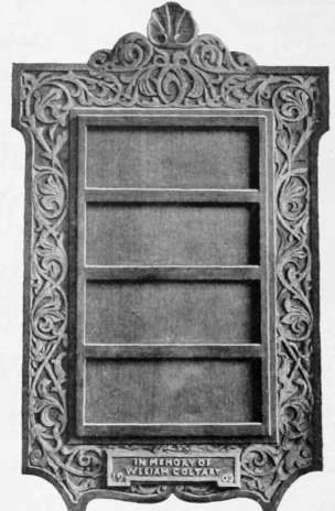 Hymn board, in Walnut, with Gilded Background.