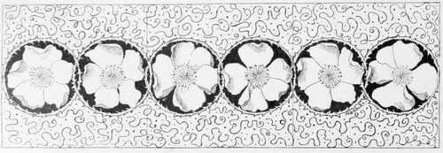 Simple Rose Motive for Tile Decoration. By A. B. Bogart.