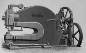 SINGLE PUNCHING OR SHEARING MACHINE. Capacity 4� inch hole in 1 iueh plate.