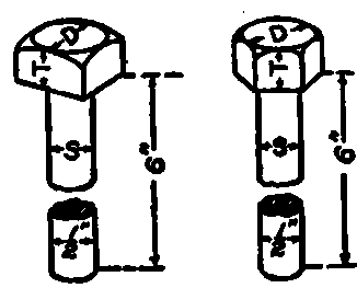 Bolts with Square and Hexagon Heads.
