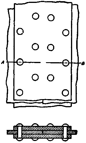 Butt Joint Showing Use of Cross hatching When Section Is Through Different Pieces of One Material.