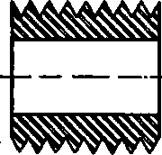 Conventional Drawing for Threads in Sectional Pieces.
