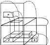 First and Preferred Method of Showing Top, Front, and Right Hand Side Views of a Rectangular Block on a Plane Surface.