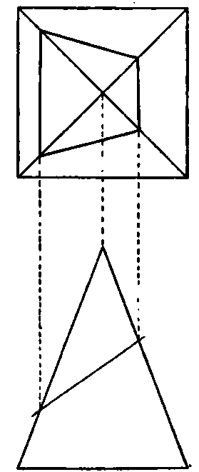 Intersection of Plane and Square Pyramid.