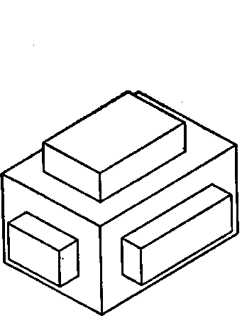 Isometric of a Wooden Block.