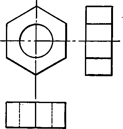 Location of Shade Lines for Hexagonal Piece.