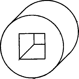 Oblique View of Cylinder.