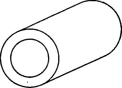 Oblique View of Hollow Cylinder.