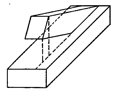 Oblique view of Wooden Brace.