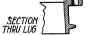 Sketches of Cast iron Flask Showing Closing Pins.
