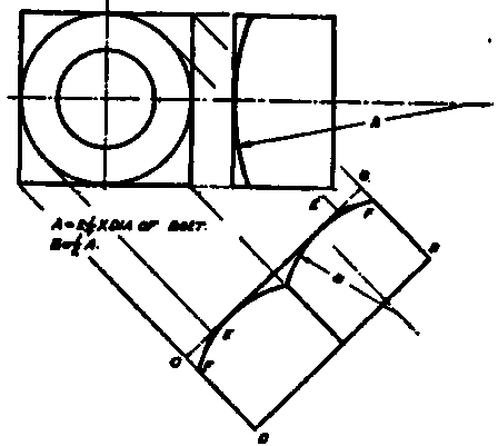 Three Views of Square Head or Nut with Chamfer.