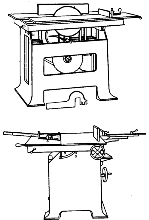 Two Views of Circular Saw Bench.