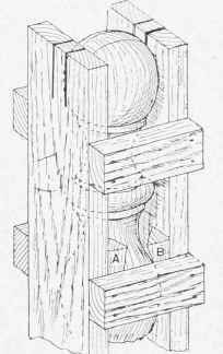 Cutting Slot in Top of Turned Pillar.