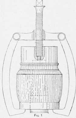 Machine for Withdrawing Axle Boxes from Wheels.