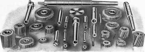 Fig. 199. Milling Machine Cutters, Arbors and Collets.