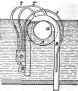 Siphon for intermittent discharge.