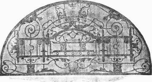 Wrought iron Scroll Work, built up by Oxy Acetylene Process.