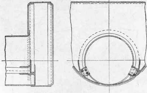 Fig. 109.   Repairs to a Furnace of a Boiler by Electric Welding.