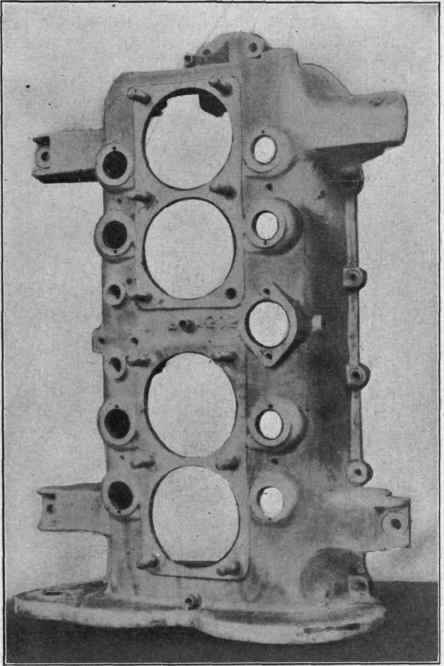 Engine crank case with welded arms
