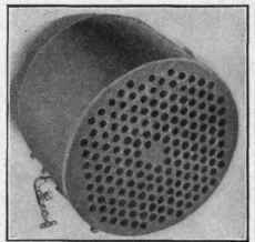Steel tubes welded to shell