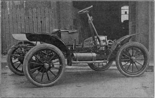 Welded auto frame. Weld is at the white line near the base of the steering handle