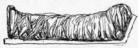 Fig. 109. The mummies of Egypt are found wrapped in linen cloth made from flax long ago.