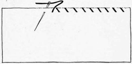 Fig 28. The overcasting stitch tor rough edges.