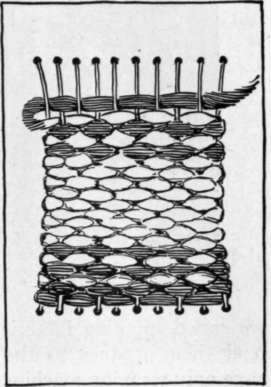 Fig. 39. A small loom made from a box cover.