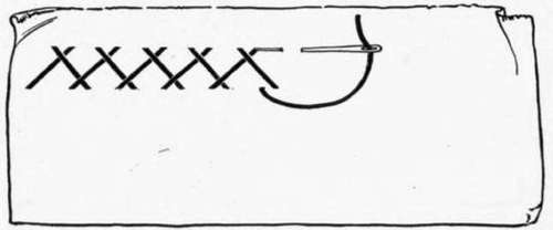 Fig. 91. The catch stitch.