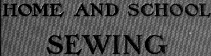 Book cover: Home and School Sewing