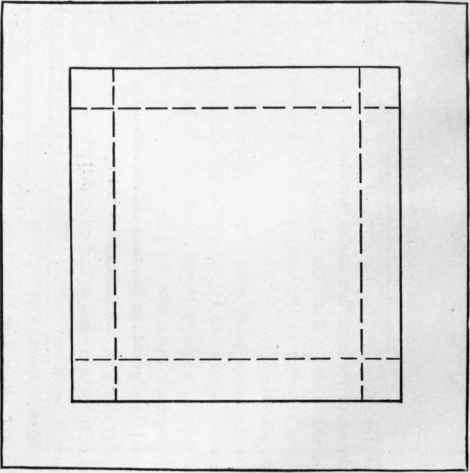 Fig. 29. Patch basted on, ready for stitching.