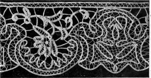 An Edge in Bohemian Lace, show i n g buttonholed bars.