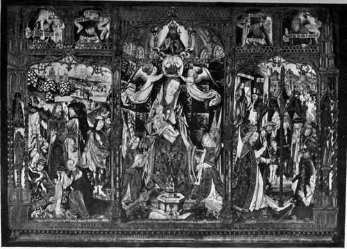 Plate no. 269. Triumph of the Virgin, a wonderfully beautiful Gothic triptych tapestry given to the Louvre by Baron Davillier.