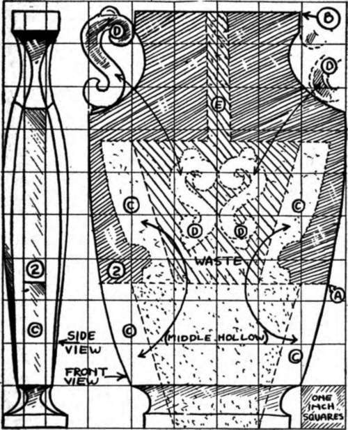 Cut Out Pattern Of The Hsnd Carved Lamp In Project 27