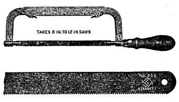 Fig. 28.   Hack Saw Frame. Fig. 29.   Hack Saw Blade.
