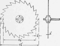 1 Metal Disk with a Saw Tooth Circumference That Constitutes the Main Body of the Wheel