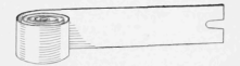A Strip of Tin Shaped to Take the Place of a Rivet Set