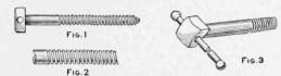 A Vise Screw Formed of an Ordinary Lag Screw, the Threads being Made Square and a Handle Attached