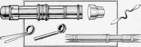 The Mountings for a Fly Rod Consist of a Reel Seat with a Straight Hood, a Taper, Snake Guide,