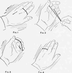 Transferring Rubber Band from the First Two Fingers to the Last Pair, Like Magic