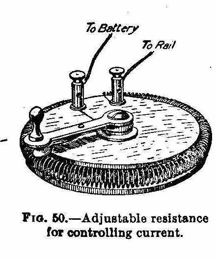 Adjustable resistance for controlling current