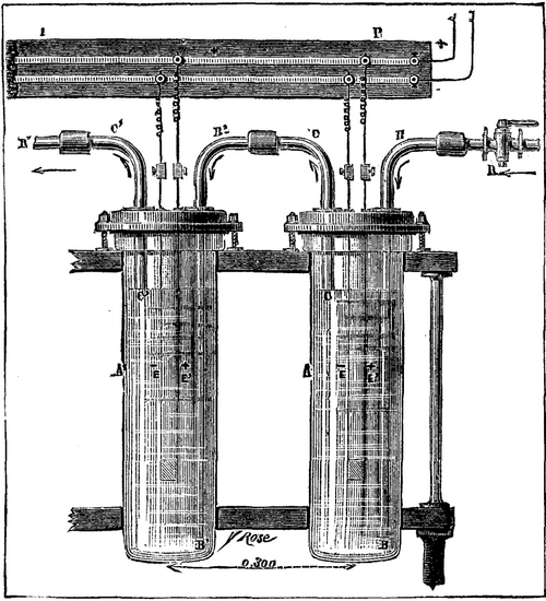 FIG. 2. ELECTROLYZING APPARATUS.