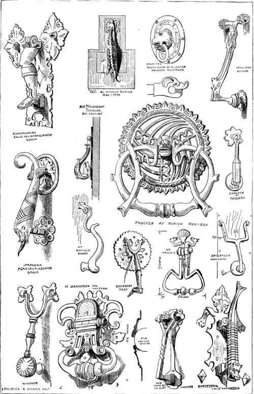 Specimens Of Old Knocking Devices For Doors
