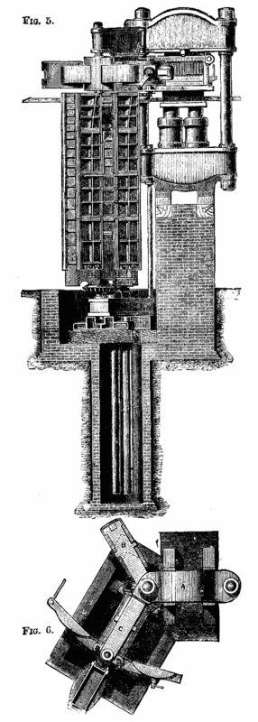 COMPOUND HYDRAULIC PRESS. FIGS. 5 and 6.