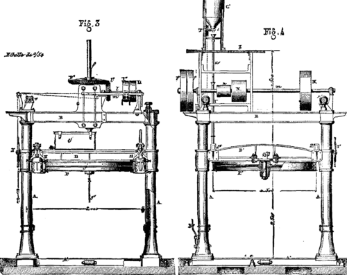 FIGS. 3 and 4 AUGUSTE'S STONE SAW.