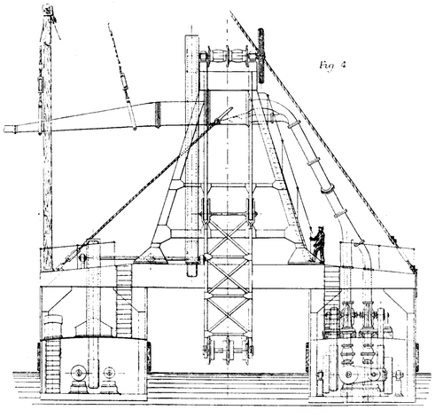 FLOATING ELEVATOR AND SPOIL DISTRIBUTOR FOR THE BALTIC SEA CANAL. FIGS. 4.