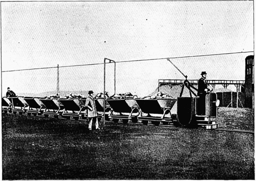 Fig. 1 AN ELECTRIC LINE EQUIPPED ON THE KOPPEL SYSTEM.